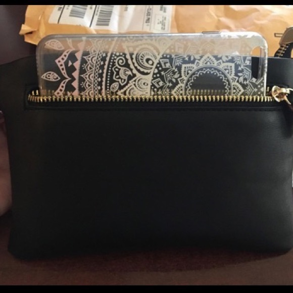 Soft PU Leather Clutch Crossbody Bag with Chain Strap Cell Phone Purse - Picture 5 of 5